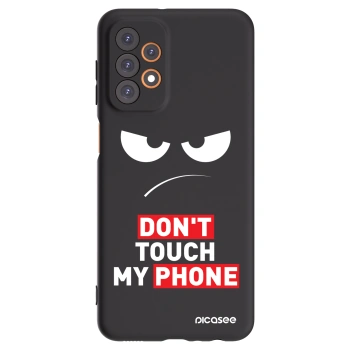 Picasee Samsung Galaxy A23 A235F 4G Hülle - Schwarzes Silikon - Angry Eyes - Transparent
