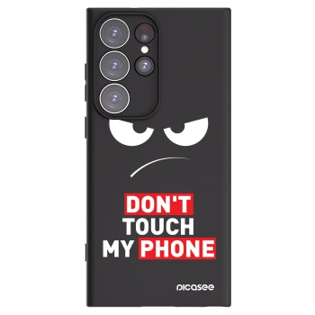 Picasee Samsung Galaxy S23 Ultra 5G Hülle - Schwarzes Silikon - Angry Eyes - Transparent