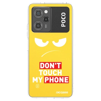 Picasee Xiaomi Poco X5 Pro Hülle - Schwarzes Silikon - Angry Eyes - Transparent