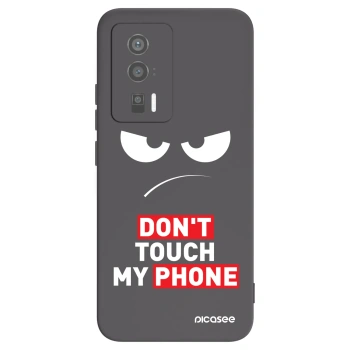 Picasee Xiaomi Poco F5 Pro 5G Hülle - Schwarzes Silikon - Angry Eyes - Transparent