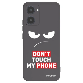 Picasee Realme 10 4G Hülle - Schwarzes Silikon - Angry Eyes - Transparent