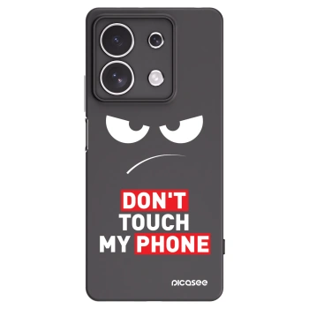 Picasee Xiaomi Redmi Note 13 4G Hülle - Schwarzes Silikon - Angry Eyes - Transparent