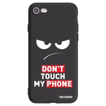 Picasee Apple iPhone 8 Hülle - Schwarzes Silikon - Angry Eyes - Transparent