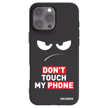Picasee Apple iPhone 16 Pro Max Hülle - Schwarzes Silikon - Angry Eyes - Transparent