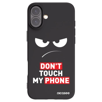 Picasee Apple iPhone 16 Plus Hülle - Schwarzes Silikon - Angry Eyes - Transparent