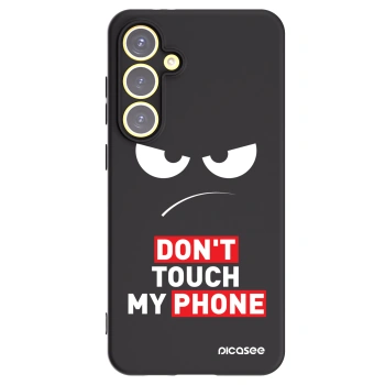 Picasee Samsung Galaxy S24 FE S721B Hülle - Schwarzes Silikon - Angry Eyes - Transparent