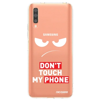 Picasee Samsung Galaxy A70 A705F Hülle - Transparentes Silikon - Angry Eyes - Transparent
