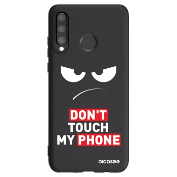 Picasee Huawei P30 Lite Hülle - Schwarzes Silikon - Angry Eyes - Transparent