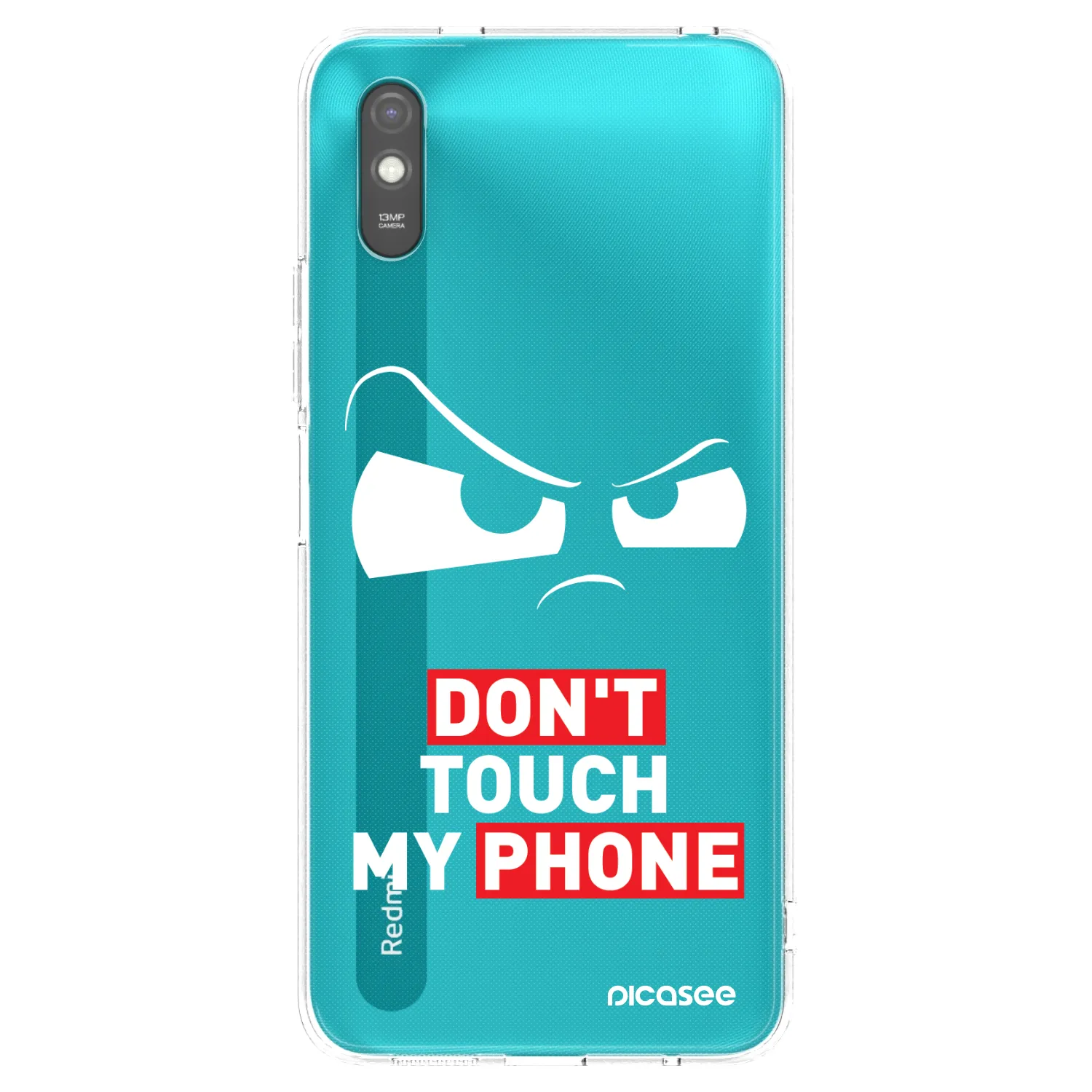 Picasee Xiaomi Redmi 9A Hülle - Schwarzes Silikon - Cloudy Eye - Transparent