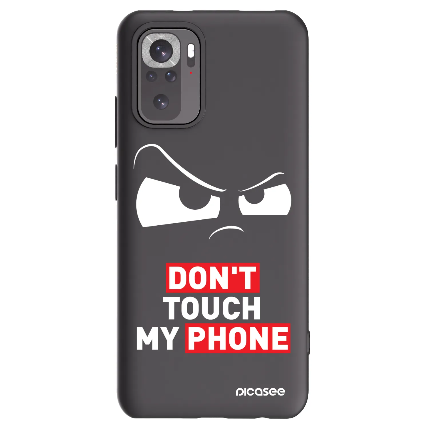 Picasee Xiaomi Redmi Note 10S Hülle - Schwarzes Silikon - Cloudy Eye - Transparent
