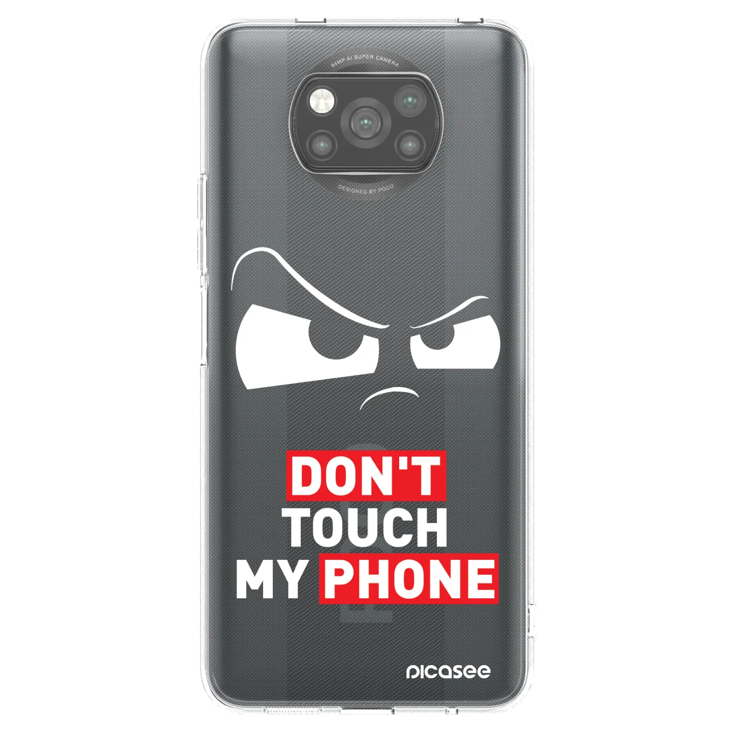 Picasee Xiaomi Poco X3 Pro Hülle - Schwarzes Silikon - Cloudy Eye - Transparent