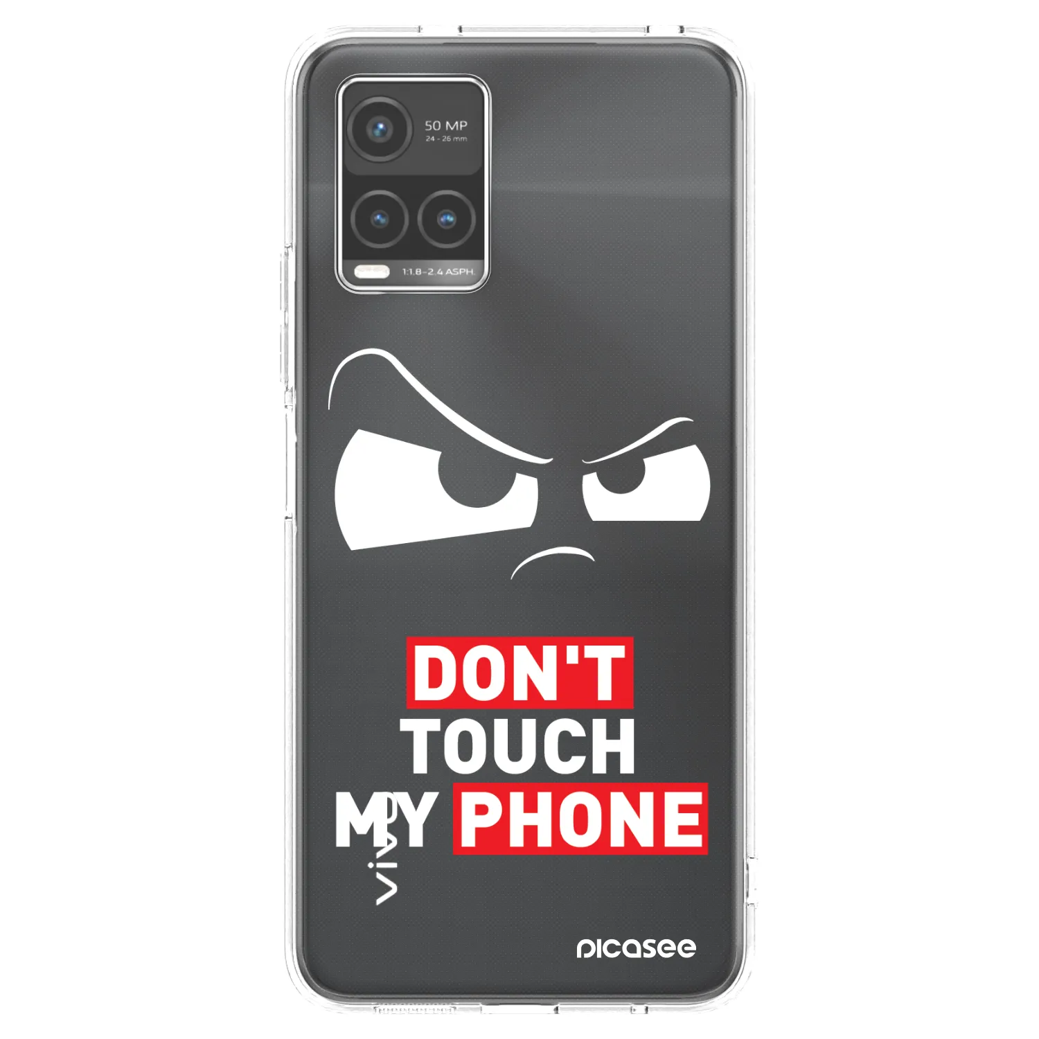 Picasee Vivo Y33s Hülle - Transparentes Silikon - Cloudy Eye - Transparent