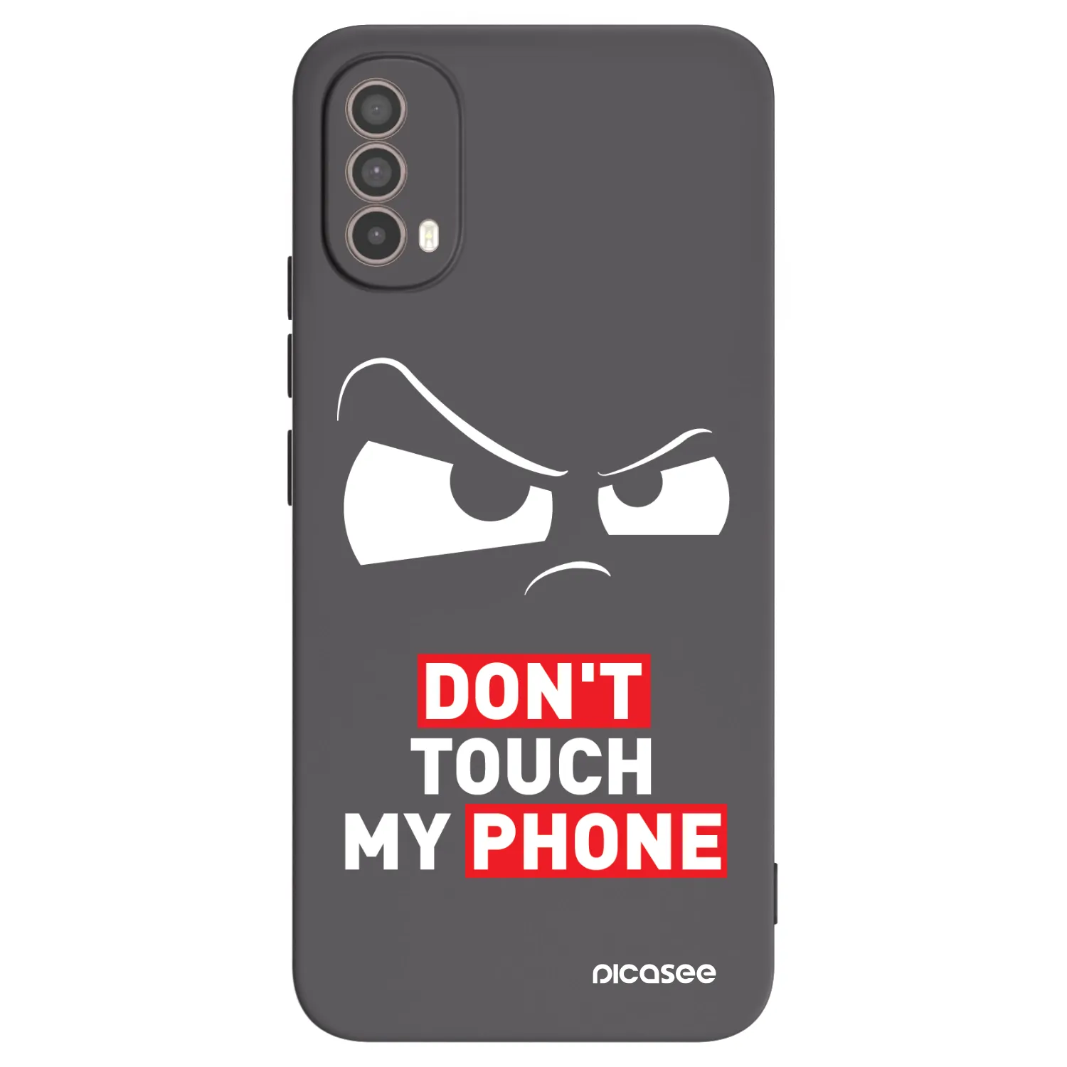 Picasee Motorola Moto E40 Hülle - Schwarzes Silikon - Cloudy Eye - Transparent