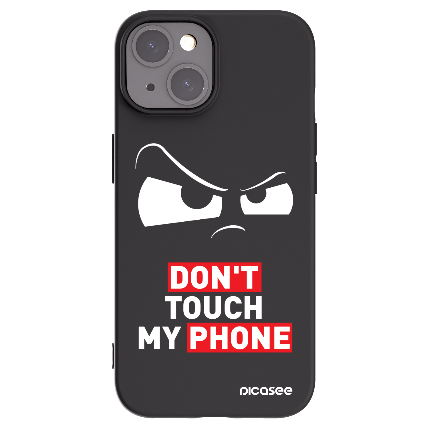 Picasee Apple iPhone 15 Hülle - Schwarzes Silikon - Cloudy Eye - Transparent