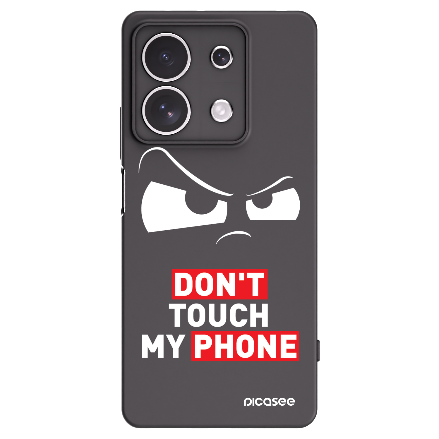 Picasee Xiaomi Redmi Note 13 4G Hülle - Schwarzes Silikon - Cloudy Eye - Transparent