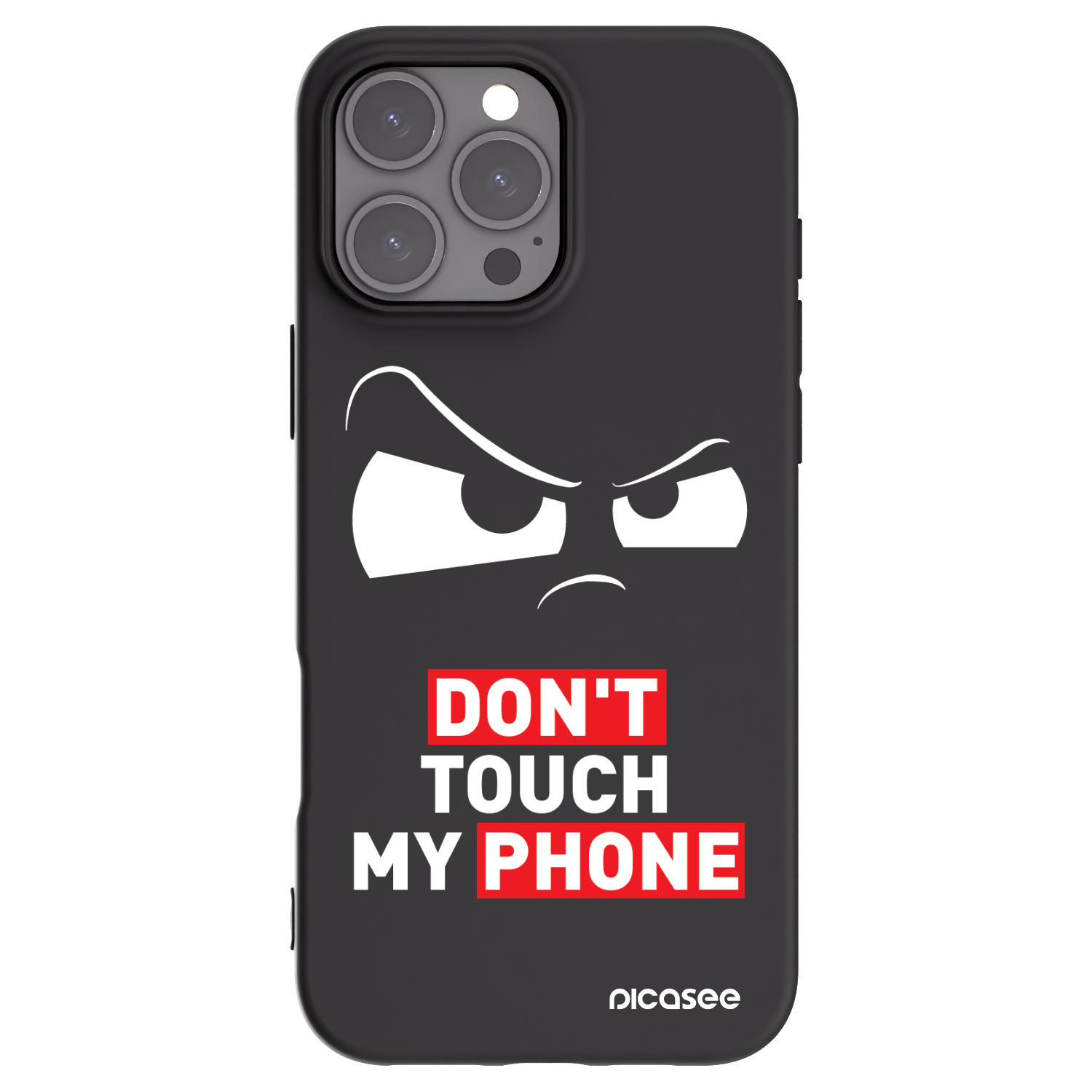 Picasee Apple iPhone 16 Pro Max Hülle - Schwarzes Silikon - Cloudy Eye - Transparent