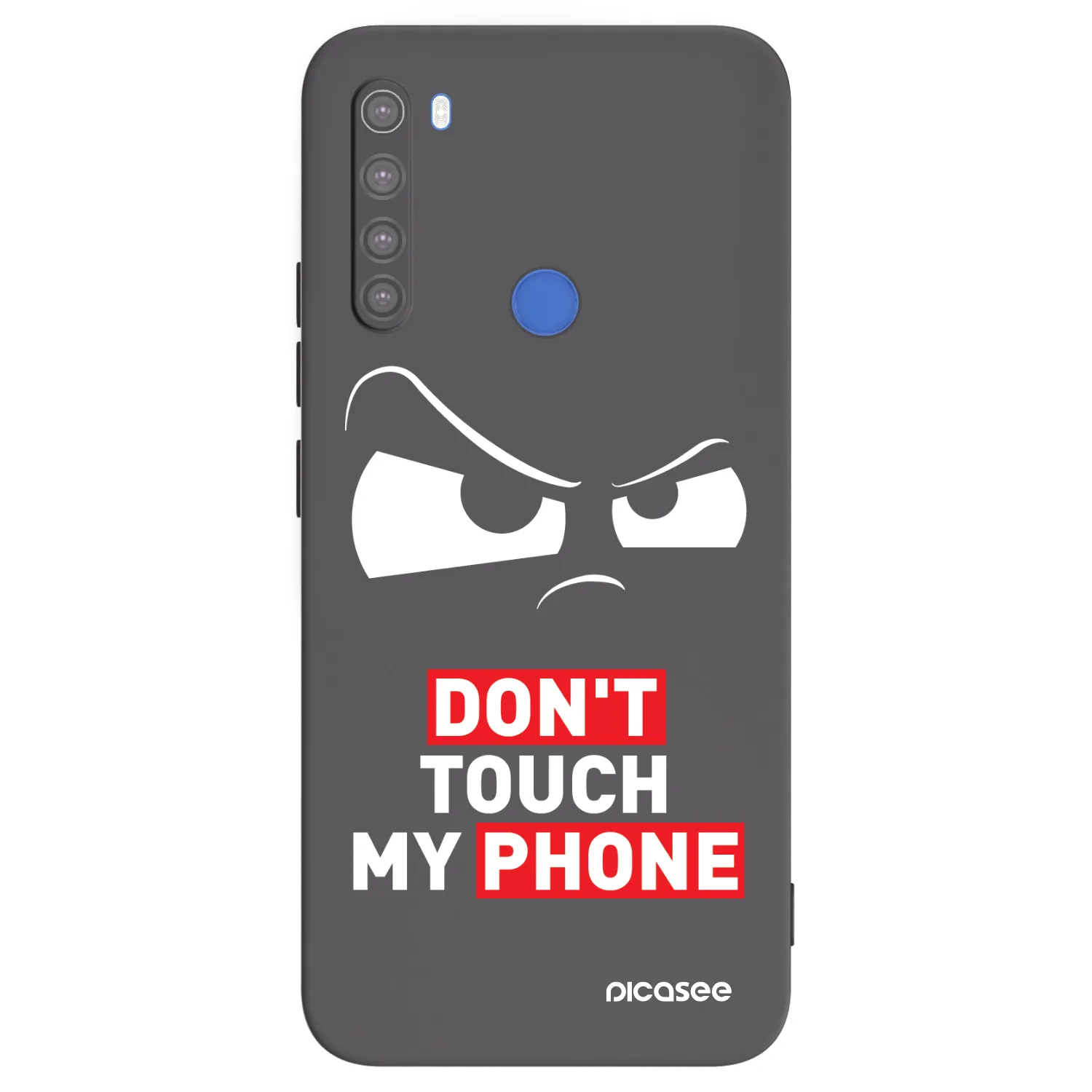 Picasee Xiaomi Redmi Note 8T Hülle - Schwarzes Silikon - Cloudy Eye - Transparent