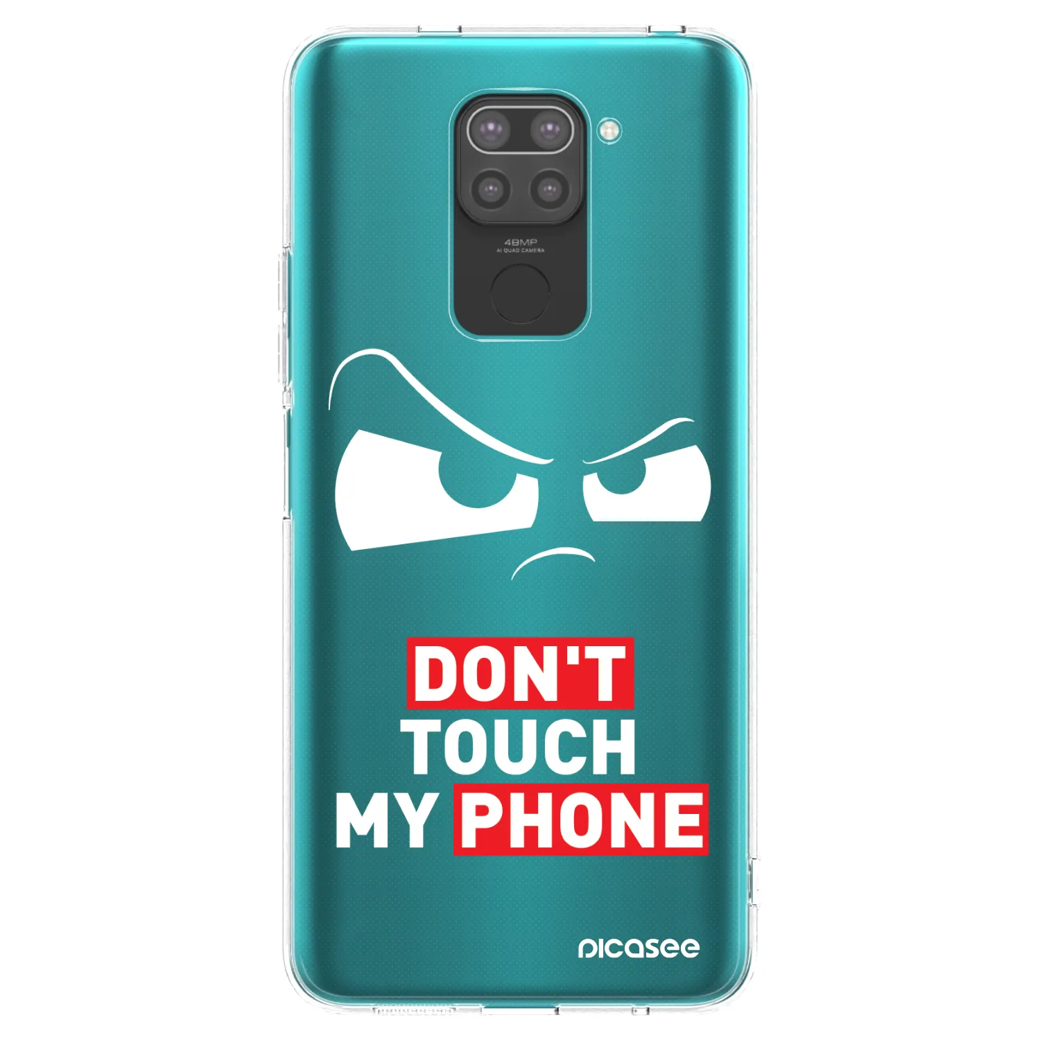 Picasee Xiaomi Redmi Note 9 Hülle - Schwarzes Silikon - Cloudy Eye - Transparent