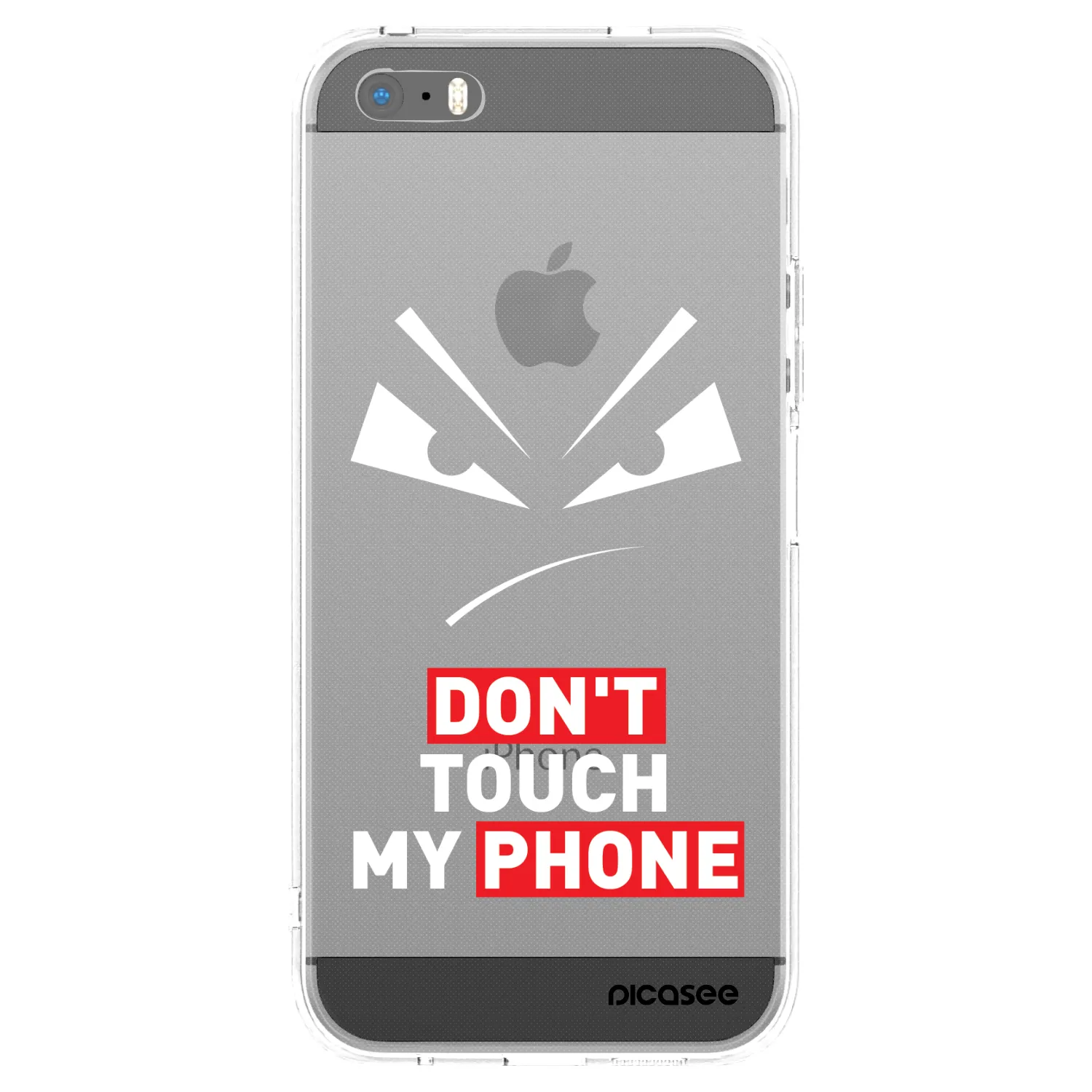 Picasee Apple iPhone 5/5S/SE Hülle - Transparentes Silikon - Evil Eye - Transparent