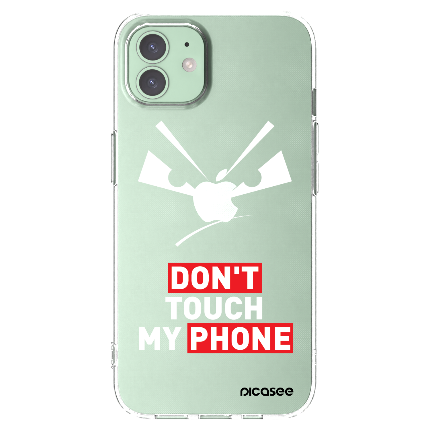 Picasee Apple iPhone 12 Hülle - Transparentes Silikon - Evil Eye - Transparent