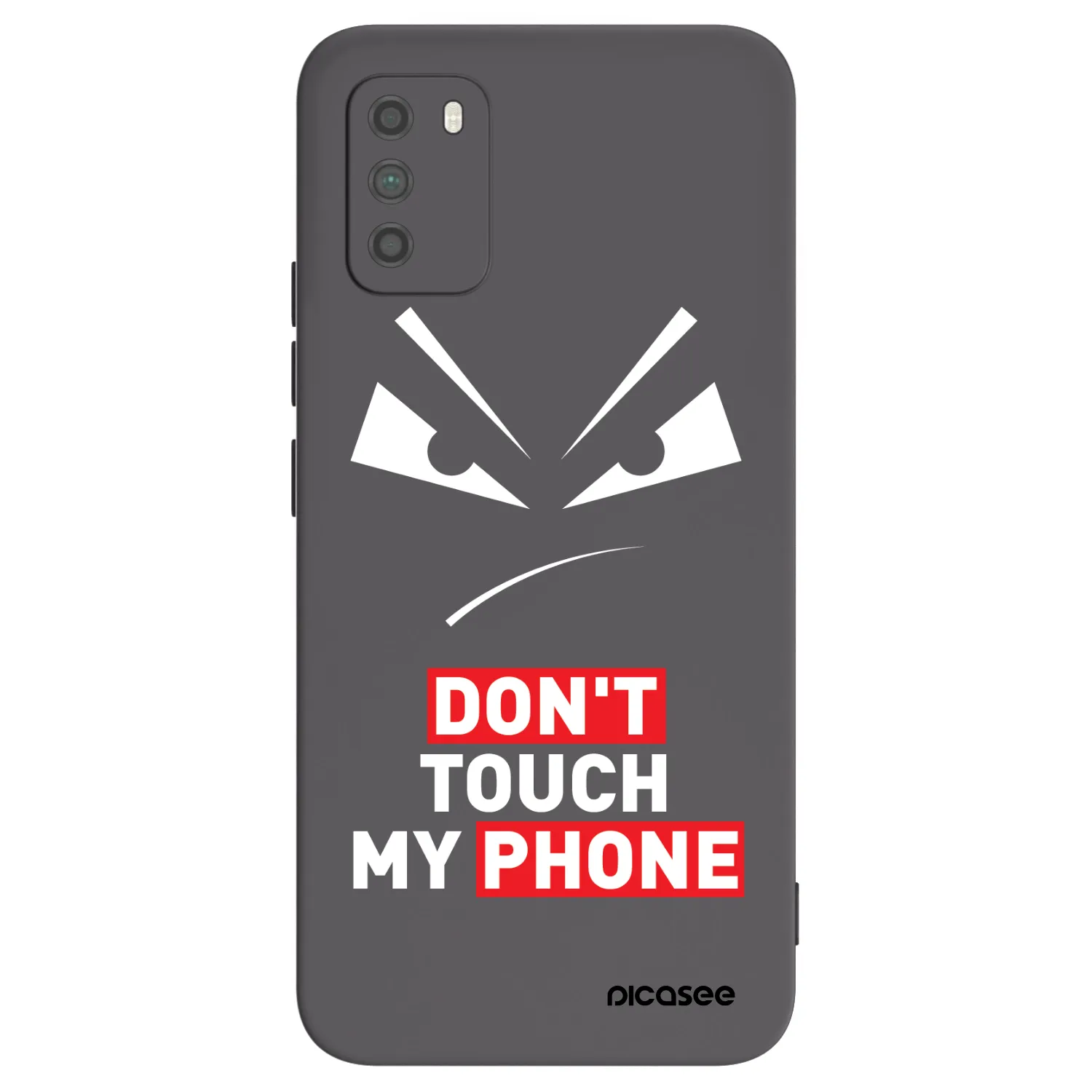 Picasee Xiaomi Poco M3 Hülle - Schwarzes Silikon - Evil Eye - Transparent