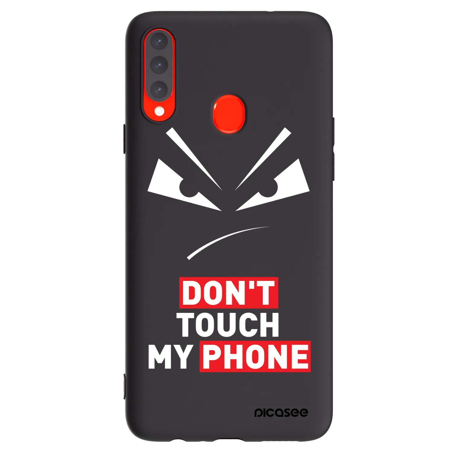 Picasee Samsung Galaxy A20s Hülle - Schwarzes Silikon - Evil Eye - Transparent
