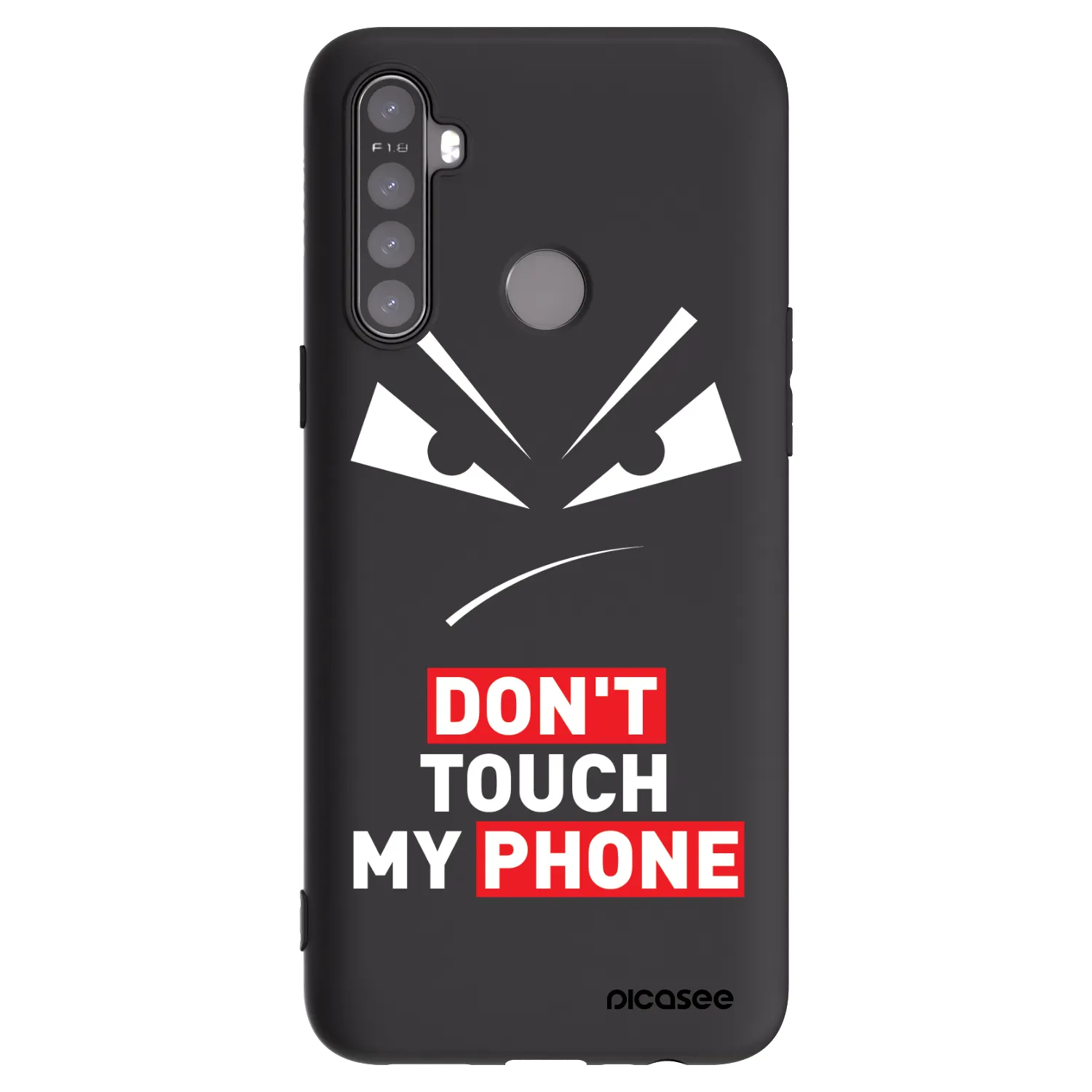 Picasee Realme 5 Hülle - Schwarzes Silikon - Evil Eye - Transparent