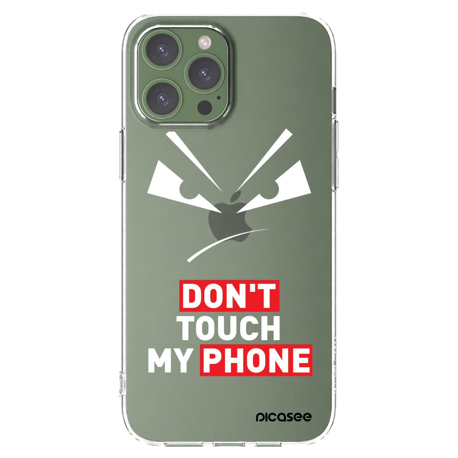 Picasee Apple iPhone 13 Pro Max Hülle - Transparentes Silikon - Evil Eye - Transparent