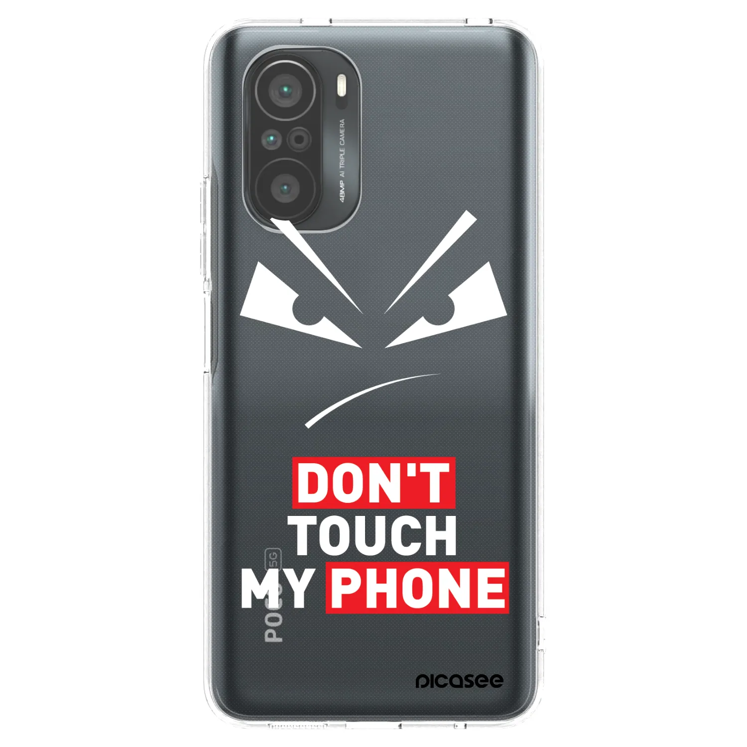 Picasee Xiaomi Poco F3 Hülle - Transparentes Silikon - Evil Eye - Transparent