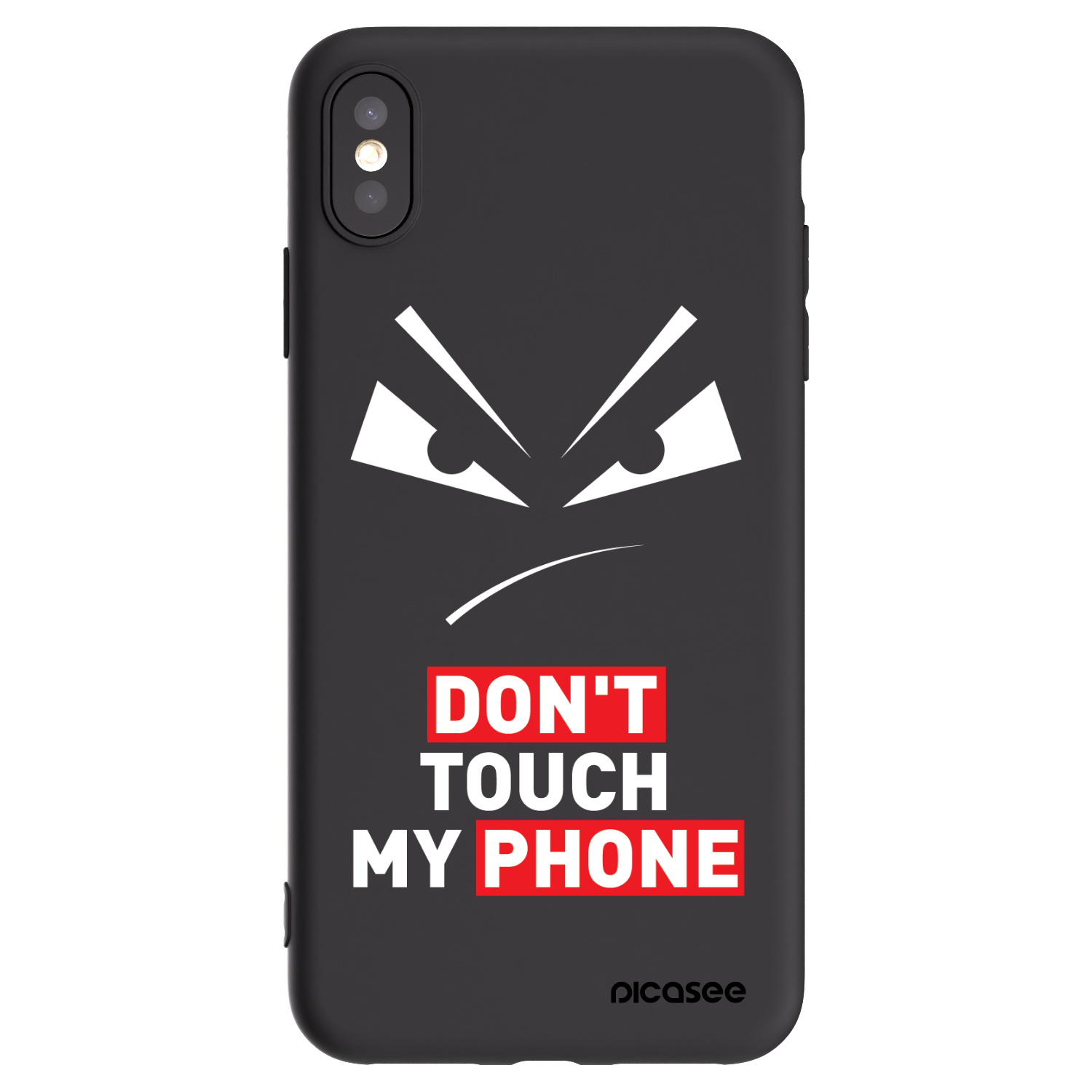 Picasee Apple iPhone XS Max Hülle - Schwarzes Silikon - Evil Eye - Transparent