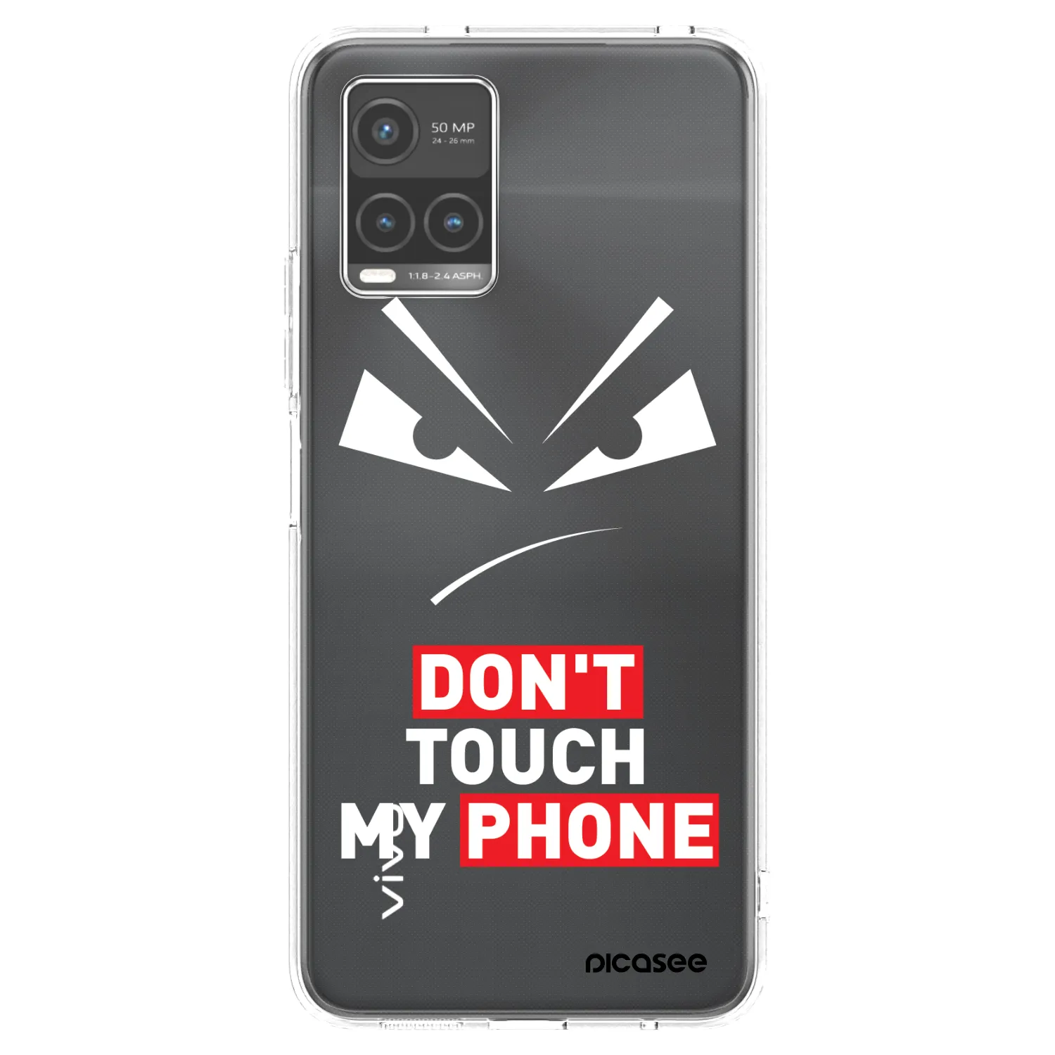 Picasee Vivo Y33s Hülle - Transparentes Silikon - Evil Eye - Transparent