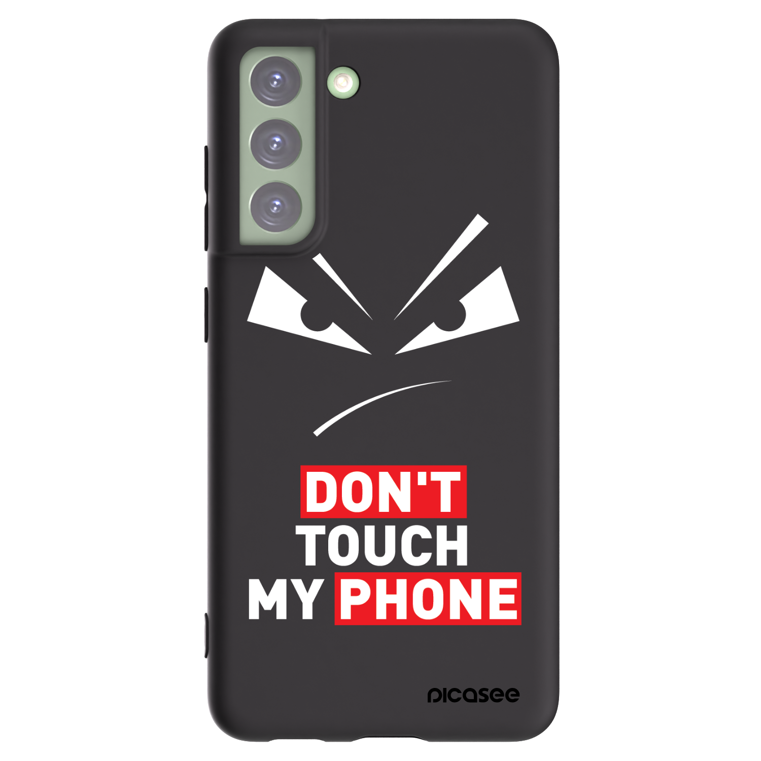 Picasee Samsung Galaxy S21 FE 5G Hülle - Schwarzes Silikon - Evil Eye - Transparent