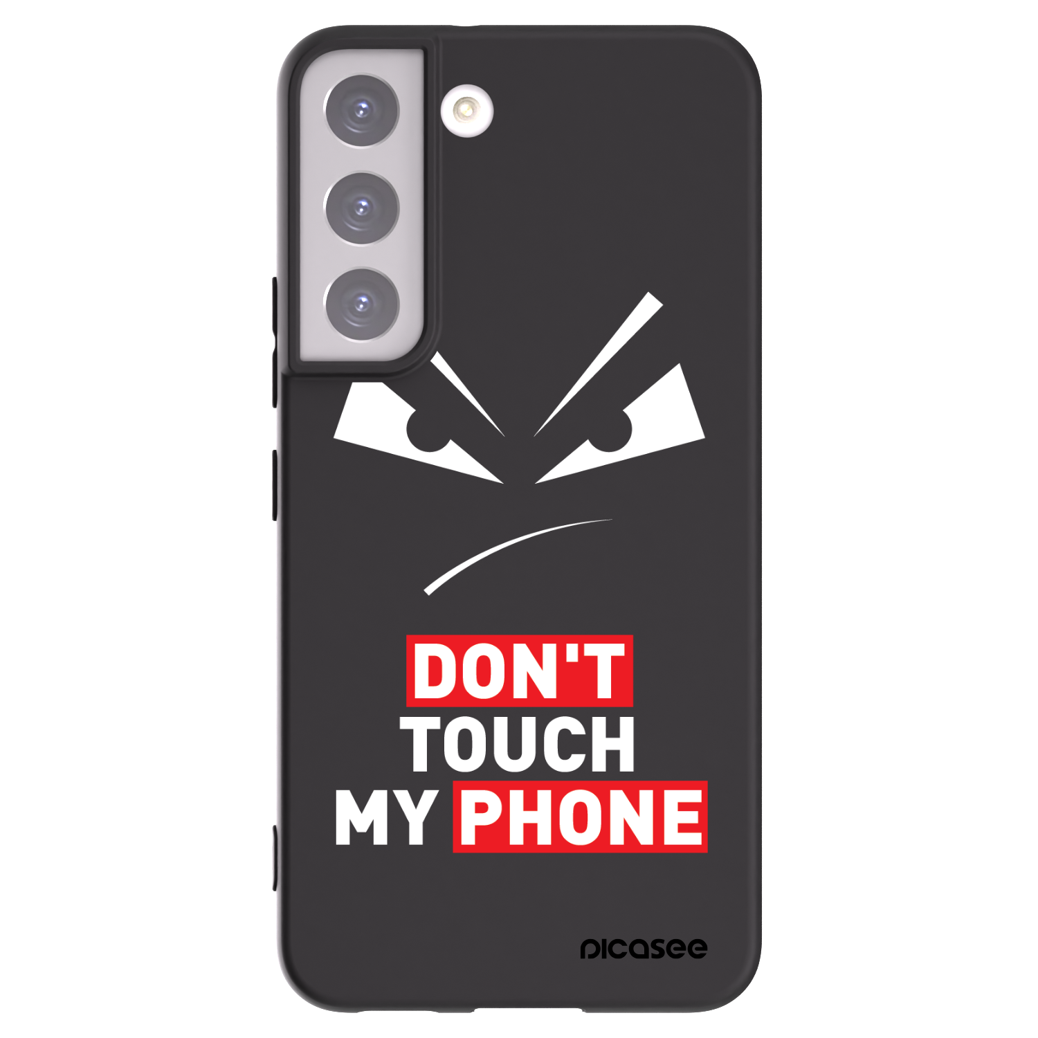Picasee Samsung Galaxy S22 5G Hülle - Schwarzes Silikon - Evil Eye - Transparent