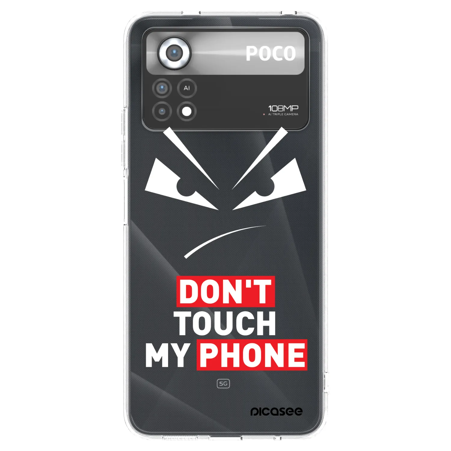 Picasee Xiaomi Poco X4 Pro 5G Hülle - Transparentes Silikon - Evil Eye - Transparent