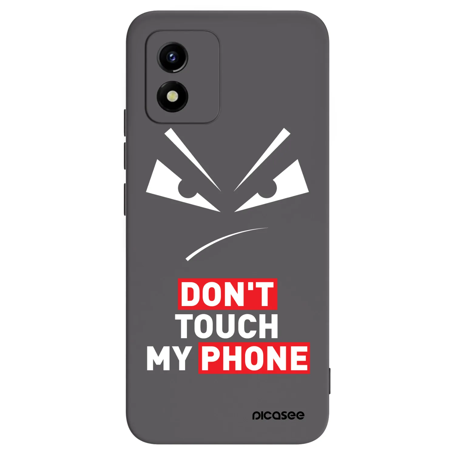 Picasee Vivo Y01 Hülle - Schwarzes Silikon - Evil Eye - Transparent