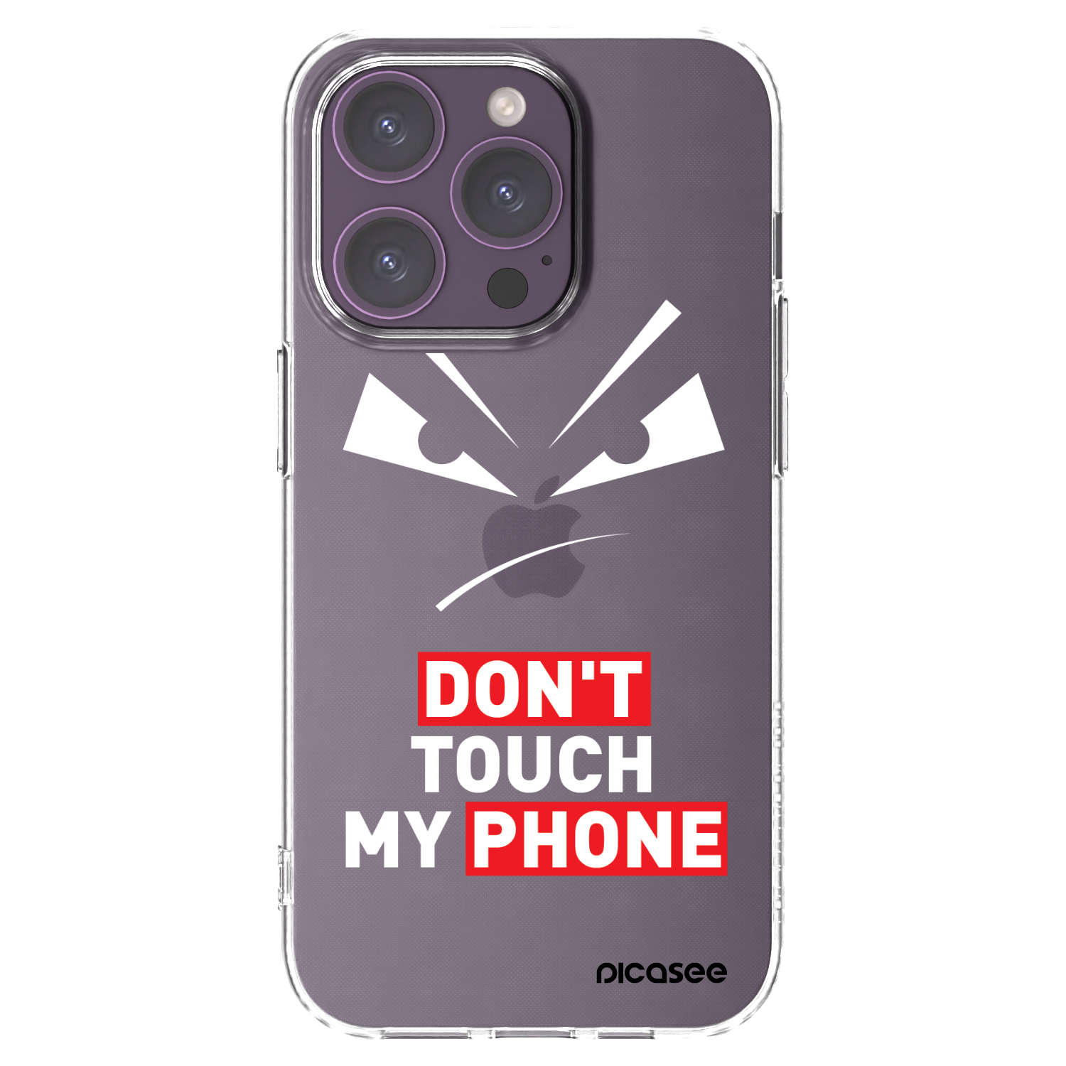 Picasee Apple iPhone 14 Pro Hülle - Transparentes Silikon - Evil Eye - Transparent