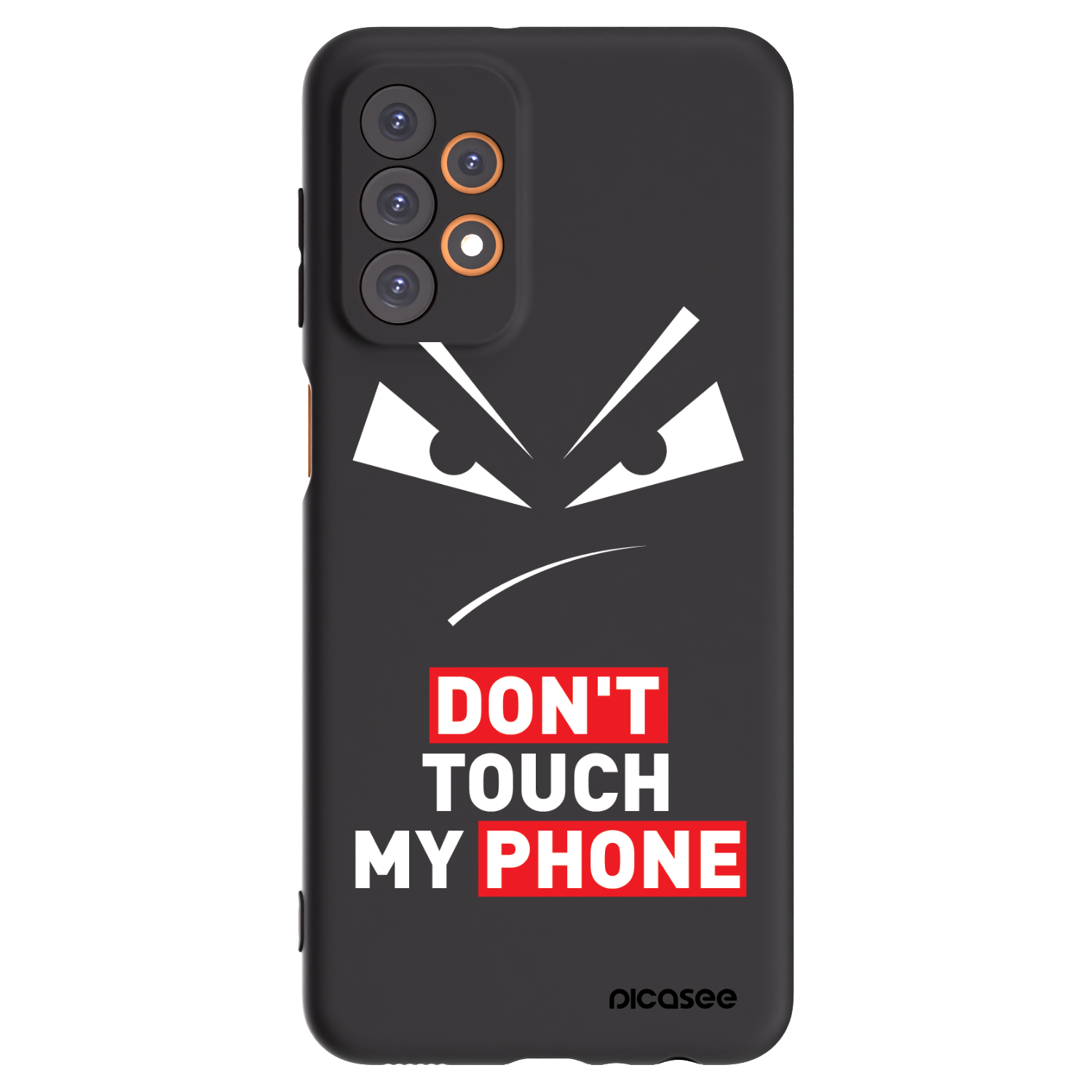 Picasee Samsung Galaxy A23 A235F 4G Hülle - Schwarzes Silikon - Evil Eye - Transparent