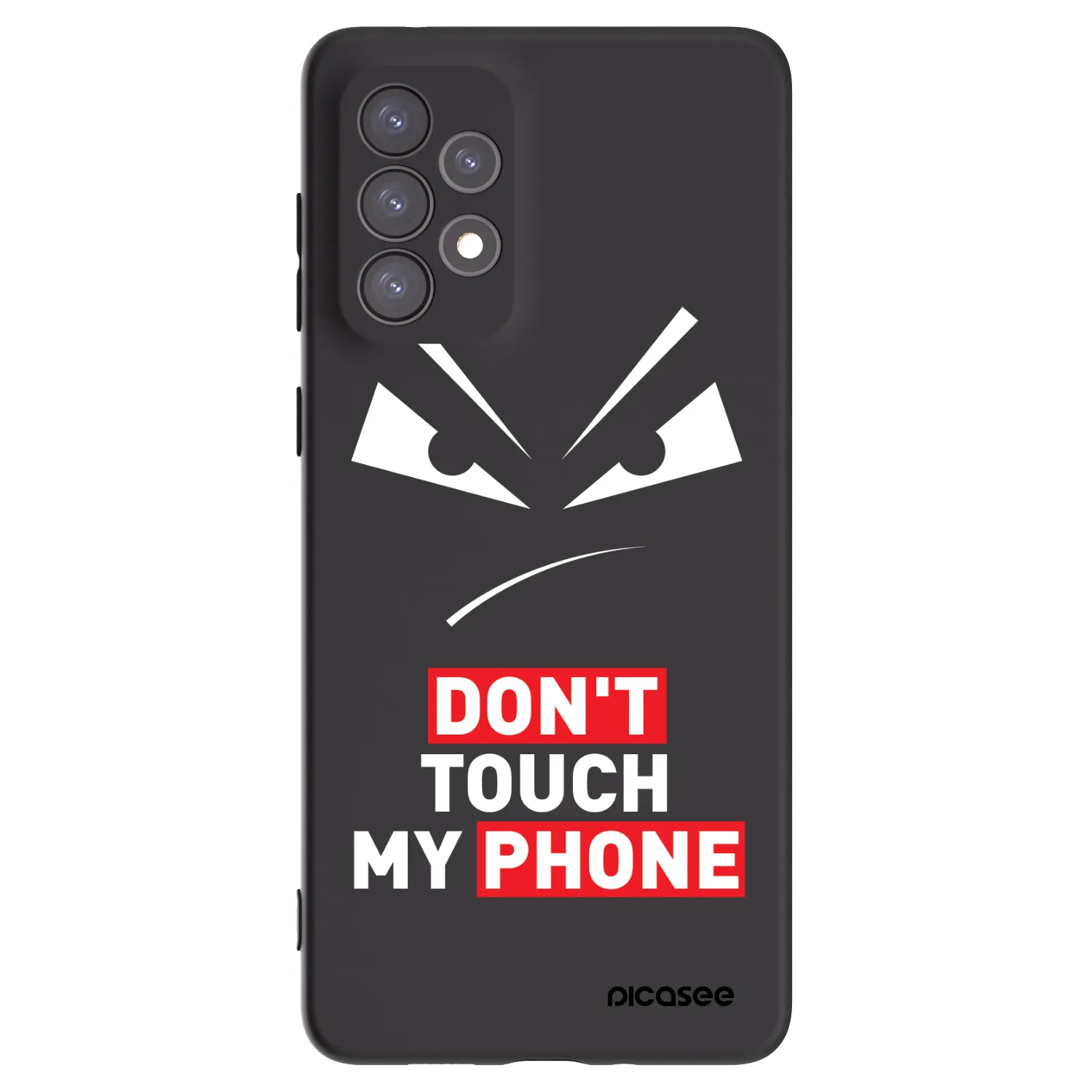 Picasee Samsung Galaxy A73 5G Hülle - Schwarzes Silikon - Evil Eye - Transparent
