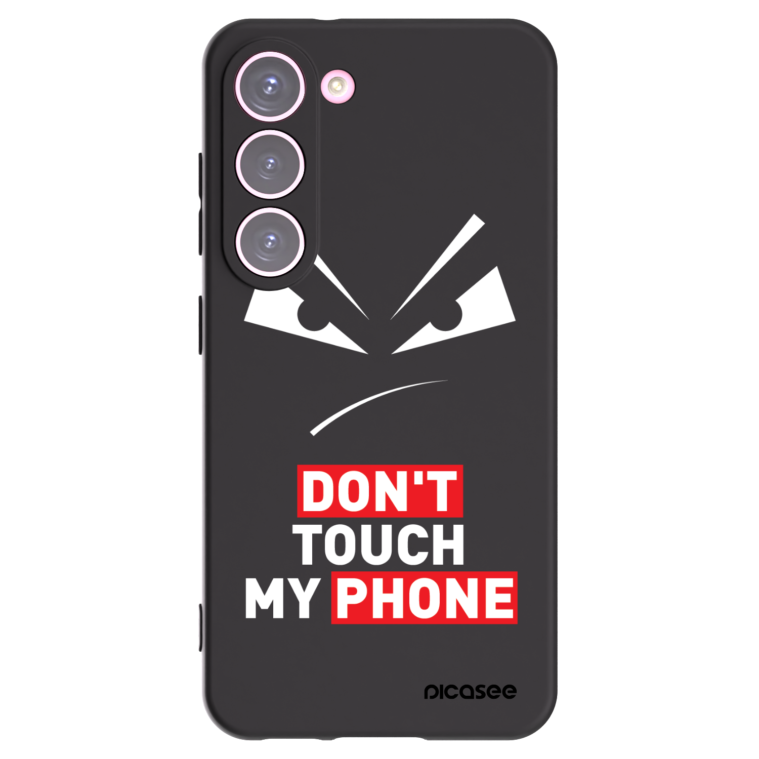 Picasee Samsung Galaxy S23 5G Hülle - Schwarzes Silikon - Evil Eye - Transparent