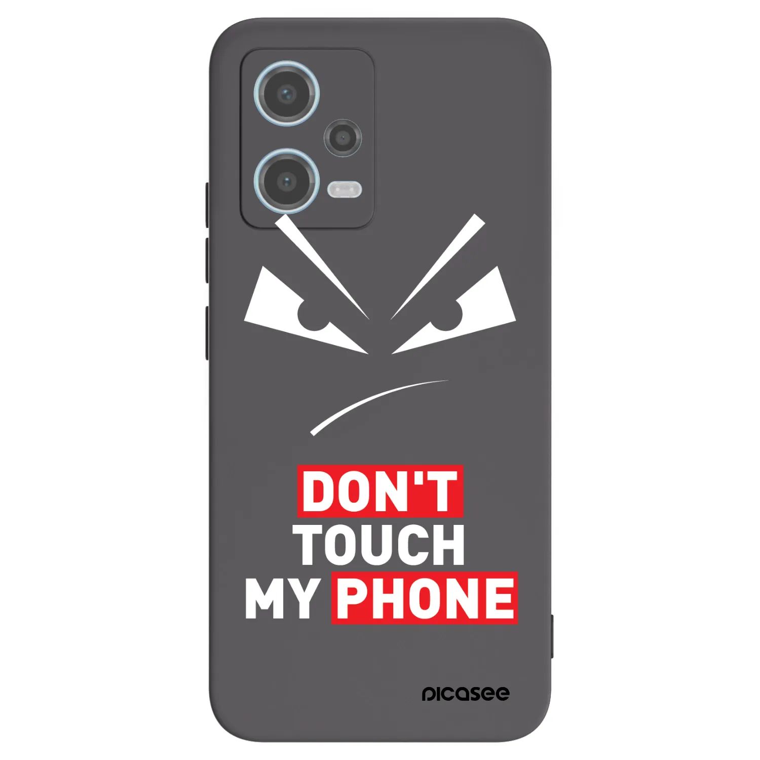 Picasee Xiaomi Redmi Note 12 5G Hülle - Schwarzes Silikon - Evil Eye - Transparent
