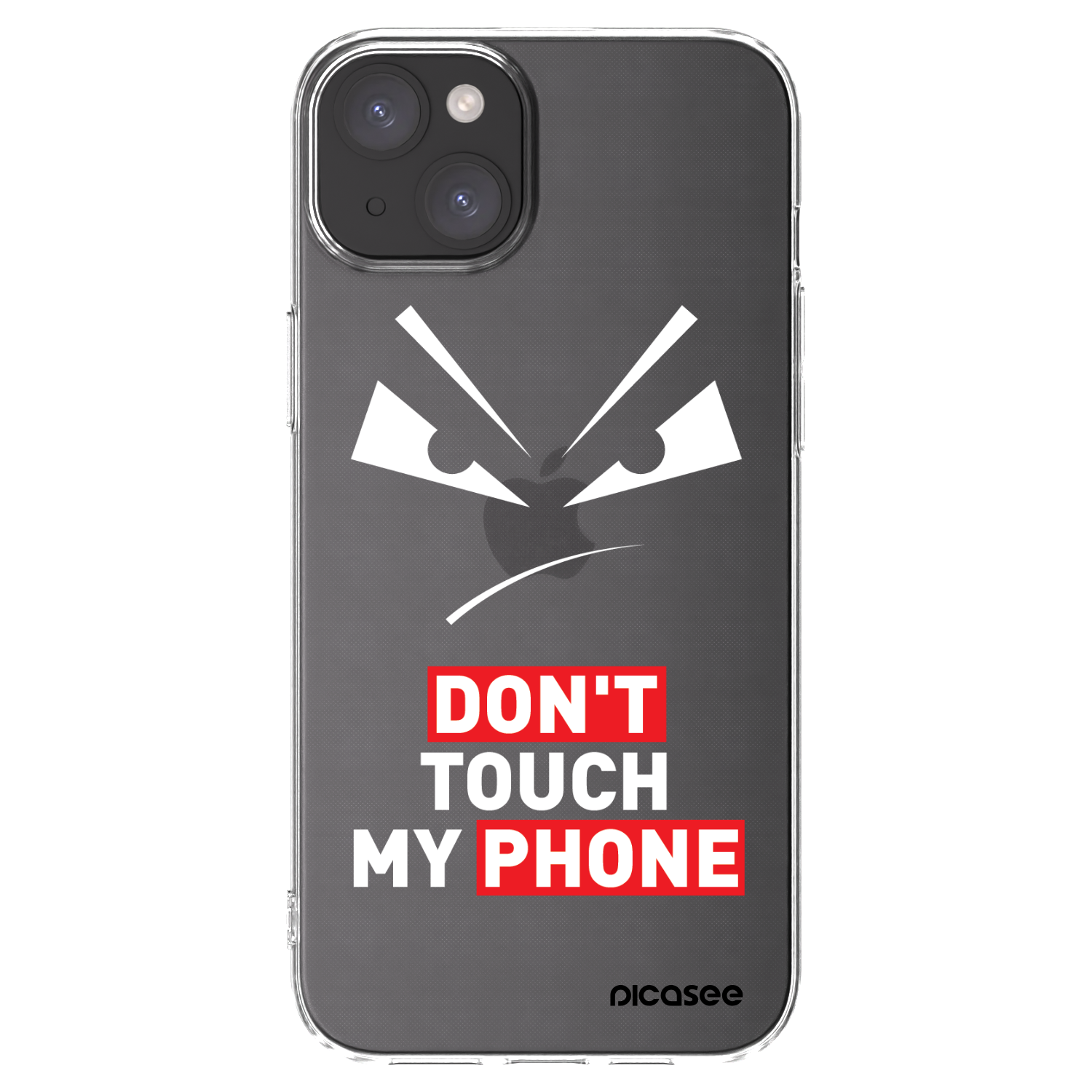 Picasee Apple iPhone 15 Plus Hülle - Transparentes Silikon - Evil Eye - Transparent