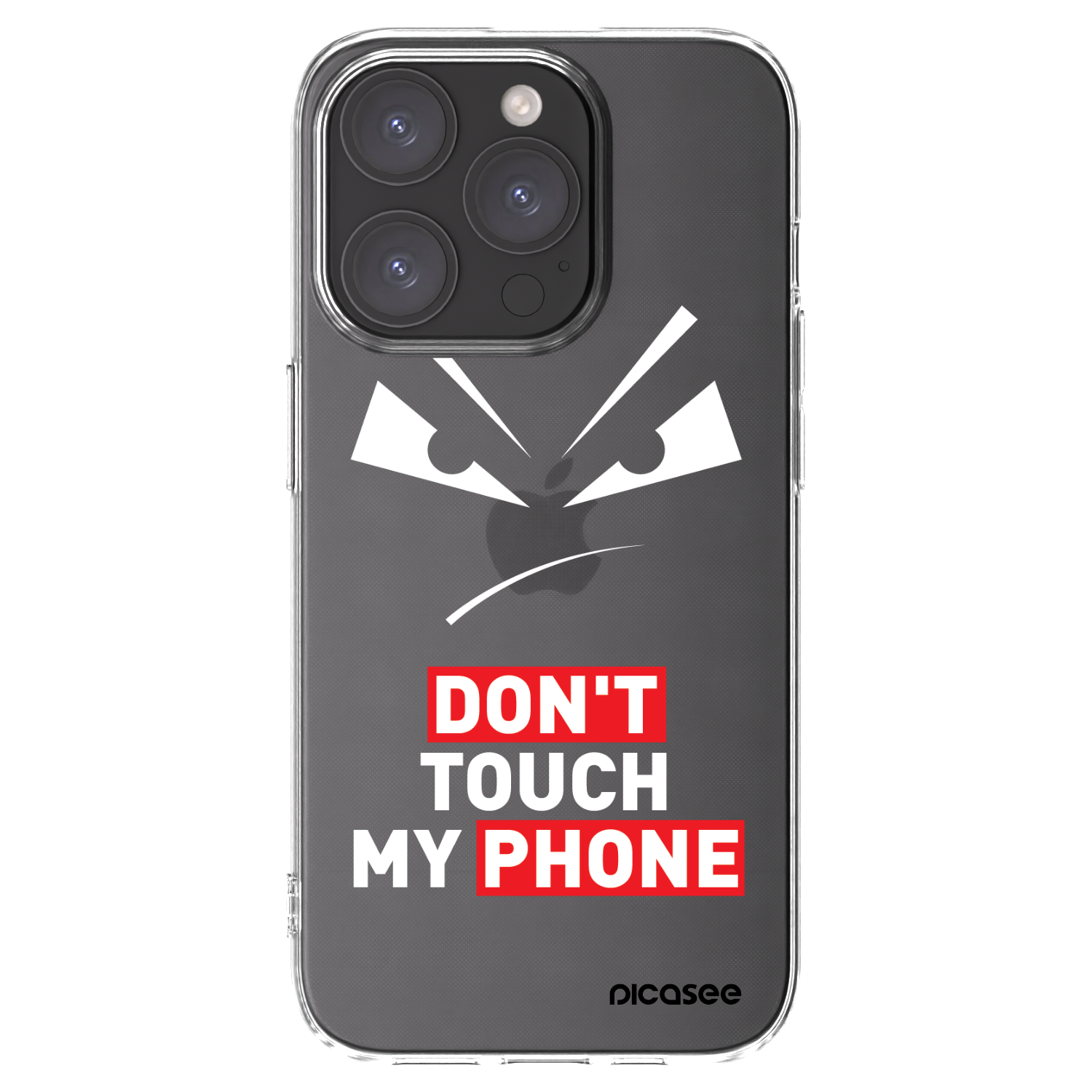 Picasee Apple iPhone 15 Pro Hülle - Transparentes Silikon - Evil Eye - Transparent