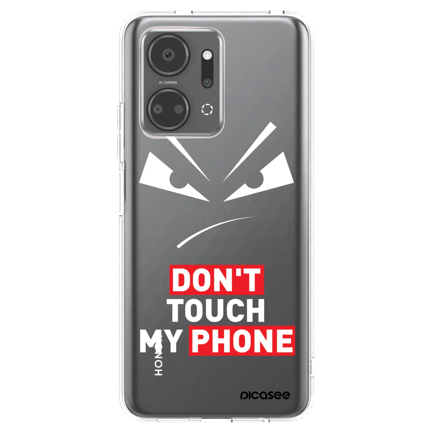 Picasee Honor X7a Hülle - Transparentes Silikon - Evil Eye - Transparent