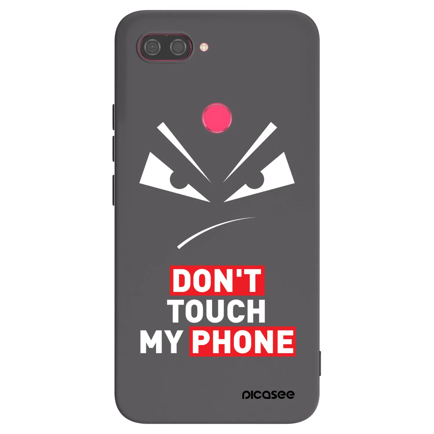 Picasee Xiaomi Mi 8 Lite Hülle - Schwarzes Silikon - Evil Eye - Transparent