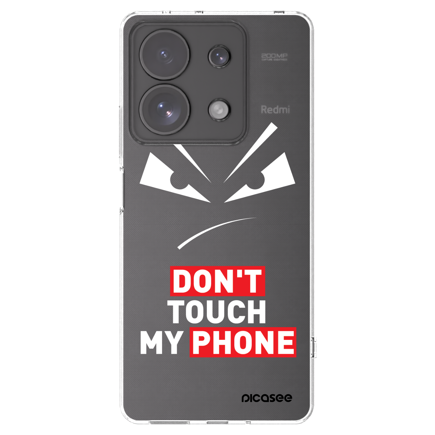 Picasee Xiaomi Redmi Note 13 Pro 4G Hülle - Transparentes Silikon - Evil Eye - Transparent