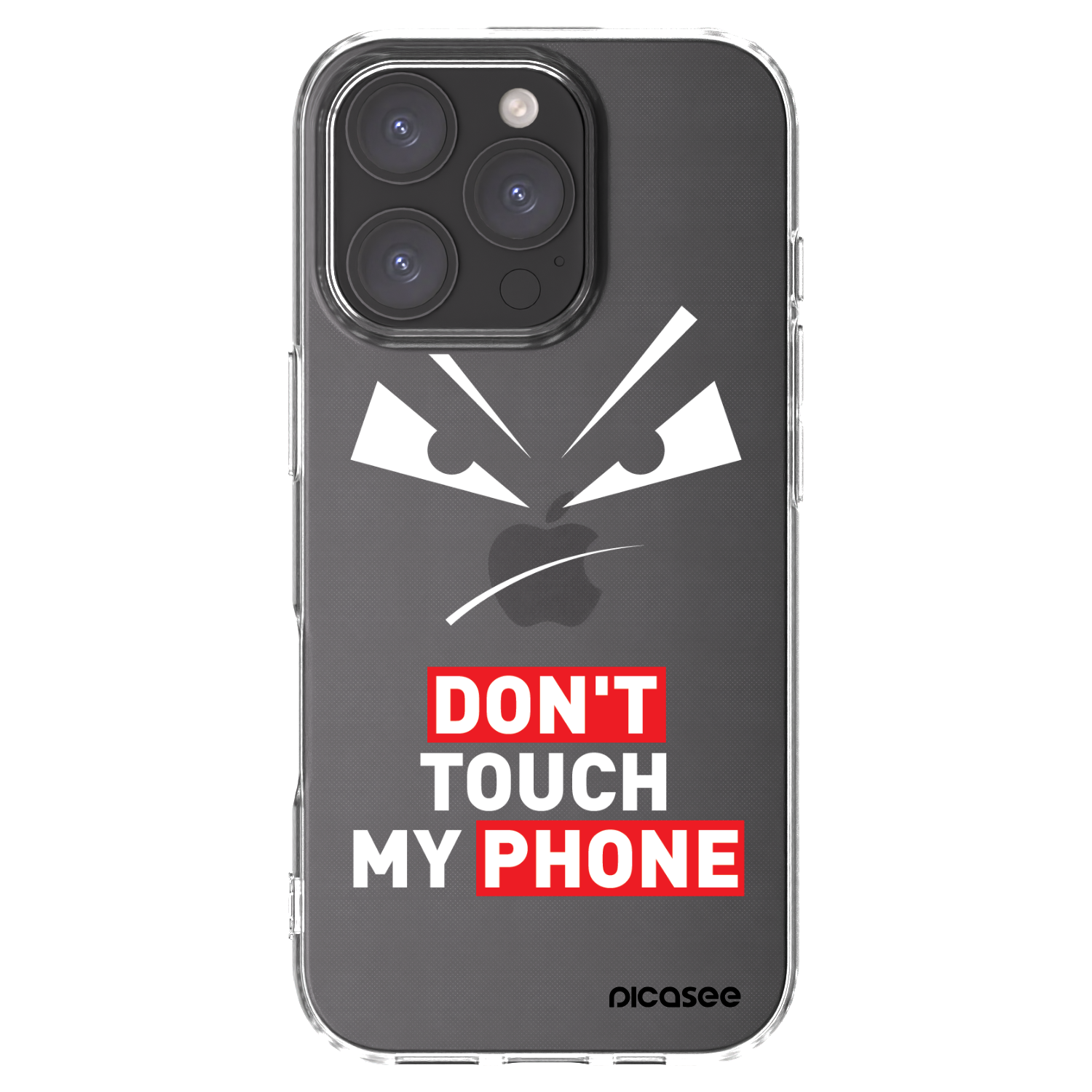 Picasee Apple iPhone 16 Pro Hülle - Transparentes Silikon - Evil Eye - Transparent
