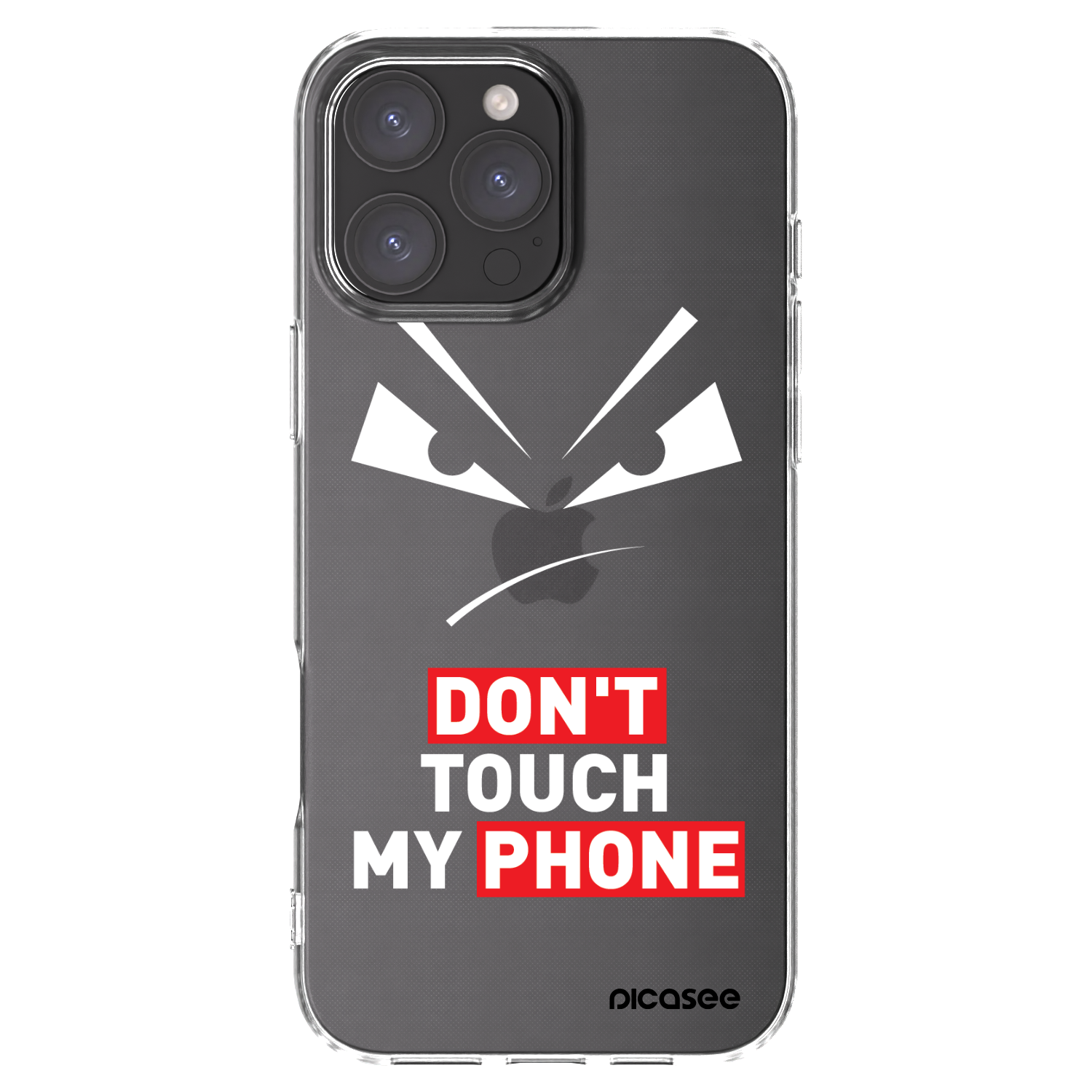 Picasee Apple iPhone 16 Pro Max Hülle - Transparentes Silikon - Evil Eye - Transparent