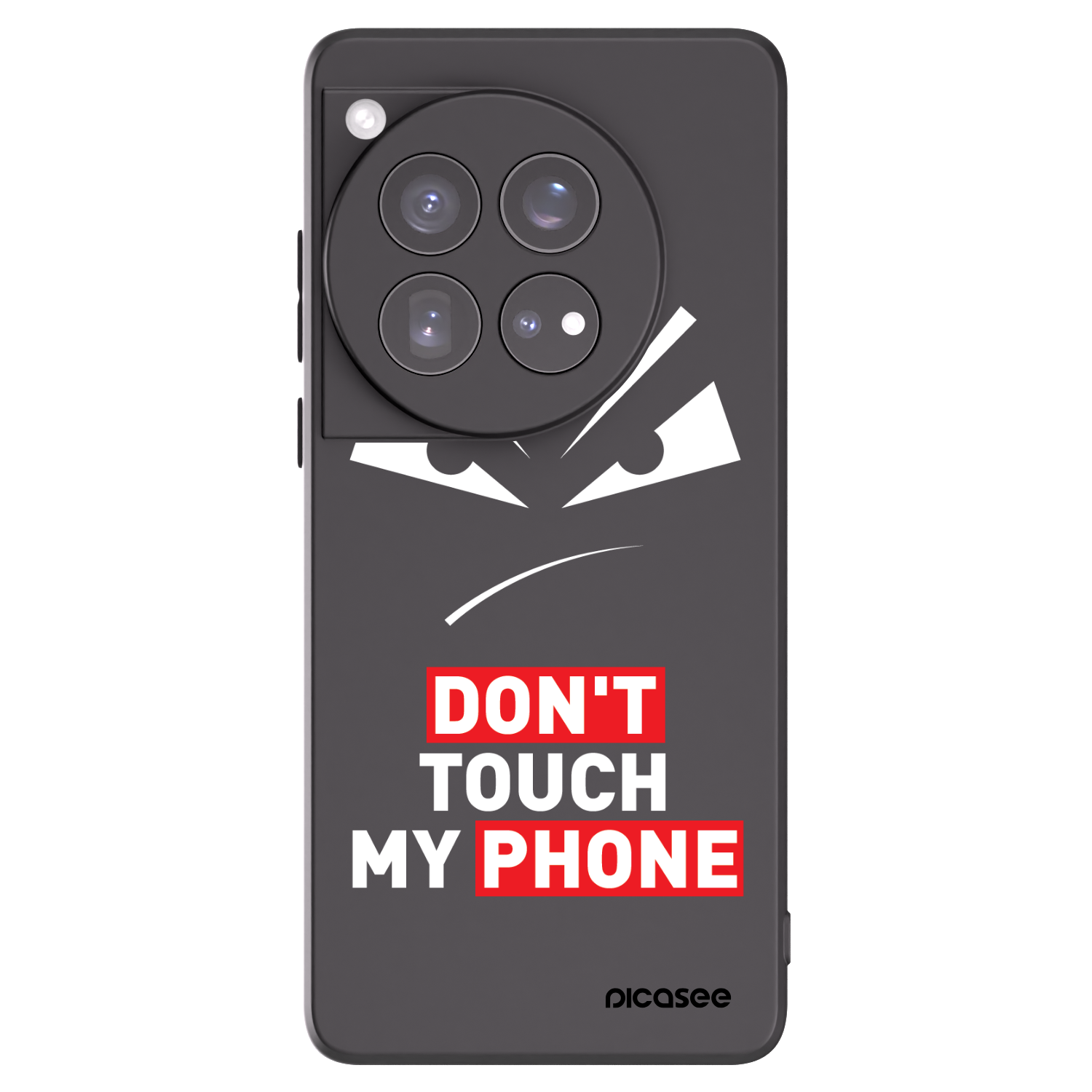 Picasee OnePlus 12 5G Hülle - Schwarzes Silikon - Evil Eye - Transparent