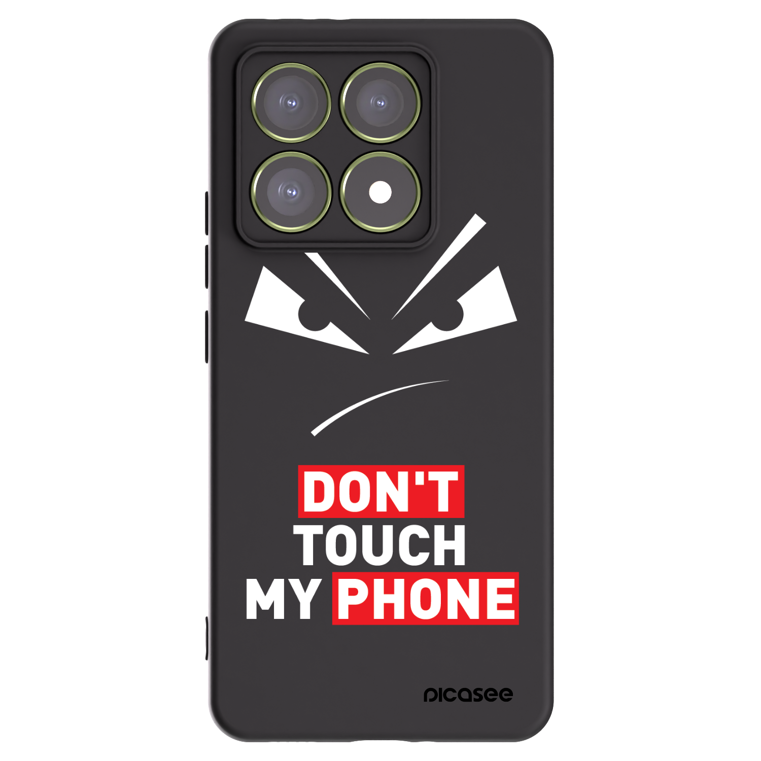 Picasee Xiaomi 14T Hülle - Schwarzes Silikon - Evil Eye - Transparent