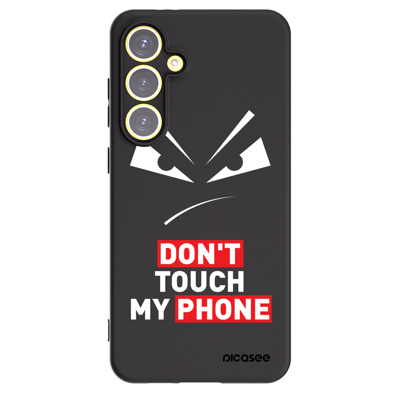 Picasee Samsung Galaxy S24 FE S721B Hülle - Schwarzes Silikon - Evil Eye - Transparent